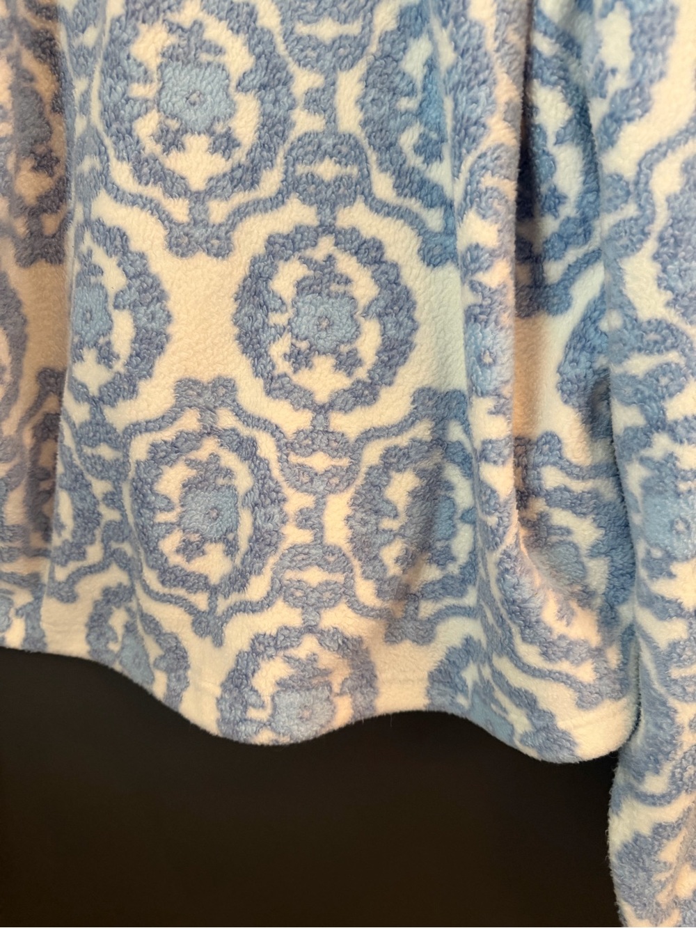 Altar'd State Light Blue and White Sherpa Zip Pullover | Large - Picture 7 of 7